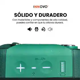 Parlante Bluetooth Sonido Potente Usb Mp3 Fm Portable Tono Verde Marshall