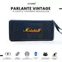 Parlante Bluetooth Sonido Potente Usb Mp3 Fm Marshall Azul Replica 1.1