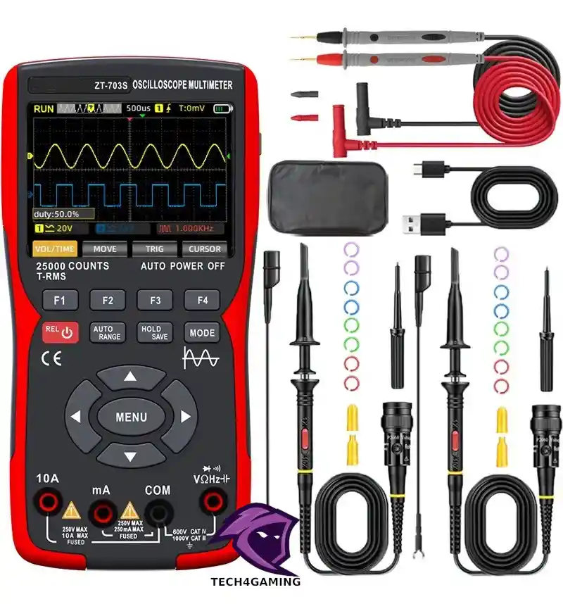 Osciloscopio 3 En 1 Dual Channel 50mhz, Multimetro, Generador De Señales, Tu Laboratorio Electrónico 3 En 1
