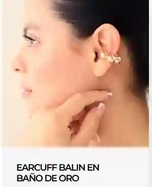 Arete: Earcuff Balin En Baño De Oro