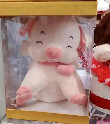 Hermoso Peluche De Cerdito En Caja Decorativa