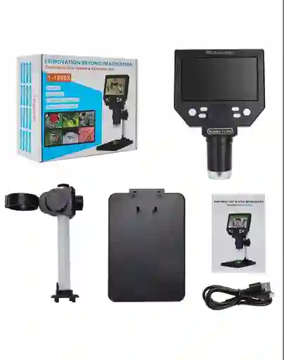 Microscopio Digital Electrónico Usb Con Base Pantalla Recargable