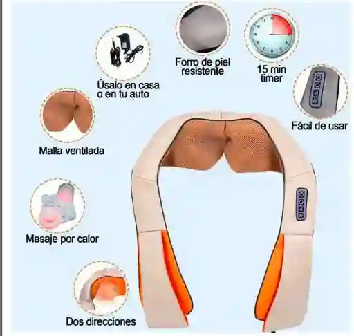 Masajeador Eléctrico-cervical Cuello Espalda Brazos Infrarrojomasajeador Eléctrico-cervical Cuello Espalda Brazos Infrarrojo