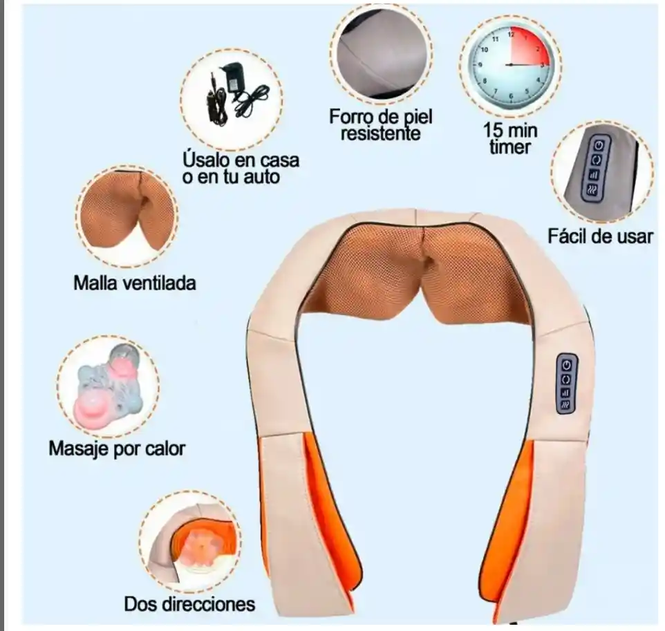 Masajeador Eléctrico-cervical Cuello Espalda Brazos Infrarrojomasajeador Eléctrico-cervical Cuello Espalda Brazos Infrarrojo