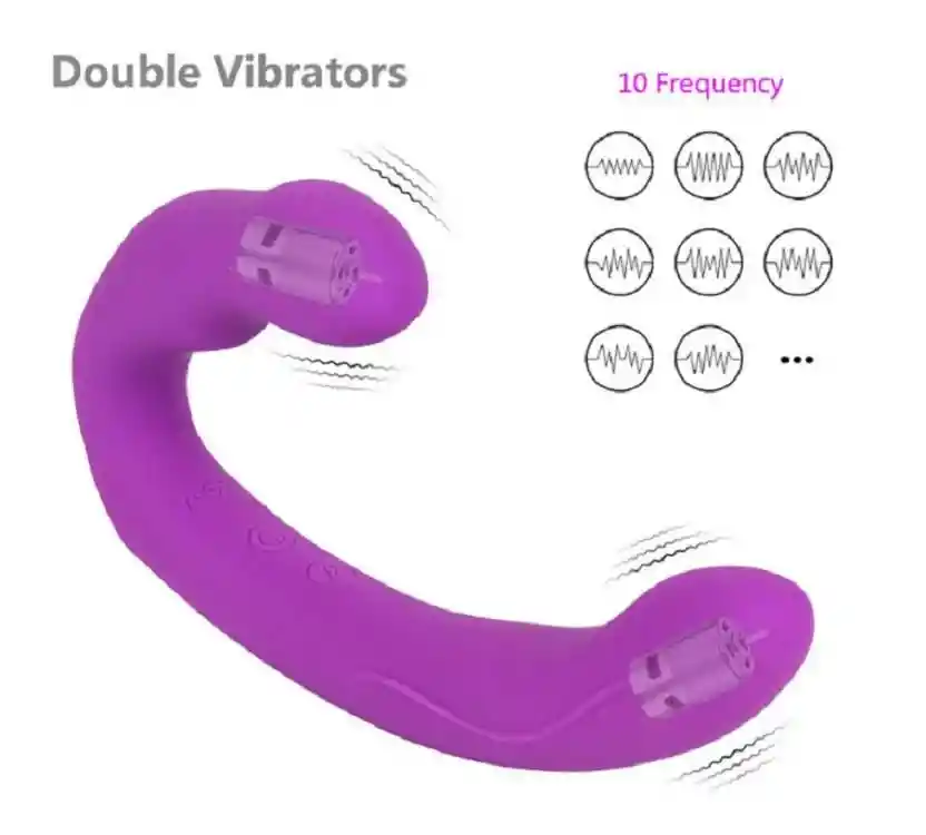 Vibrador De Doble Penetración Para Less O Pegging