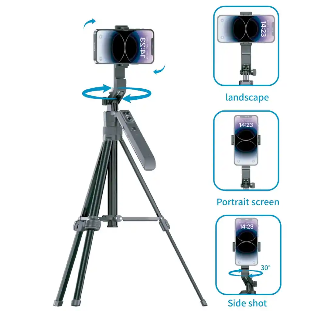 Trípode Selfie De Seguimiento Inteligente St-17 Igoma 360° Control Remoto