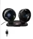 Ventilador Doble Para Carro Y Oficina Graduable Conexión Usb O Para Encendedor!