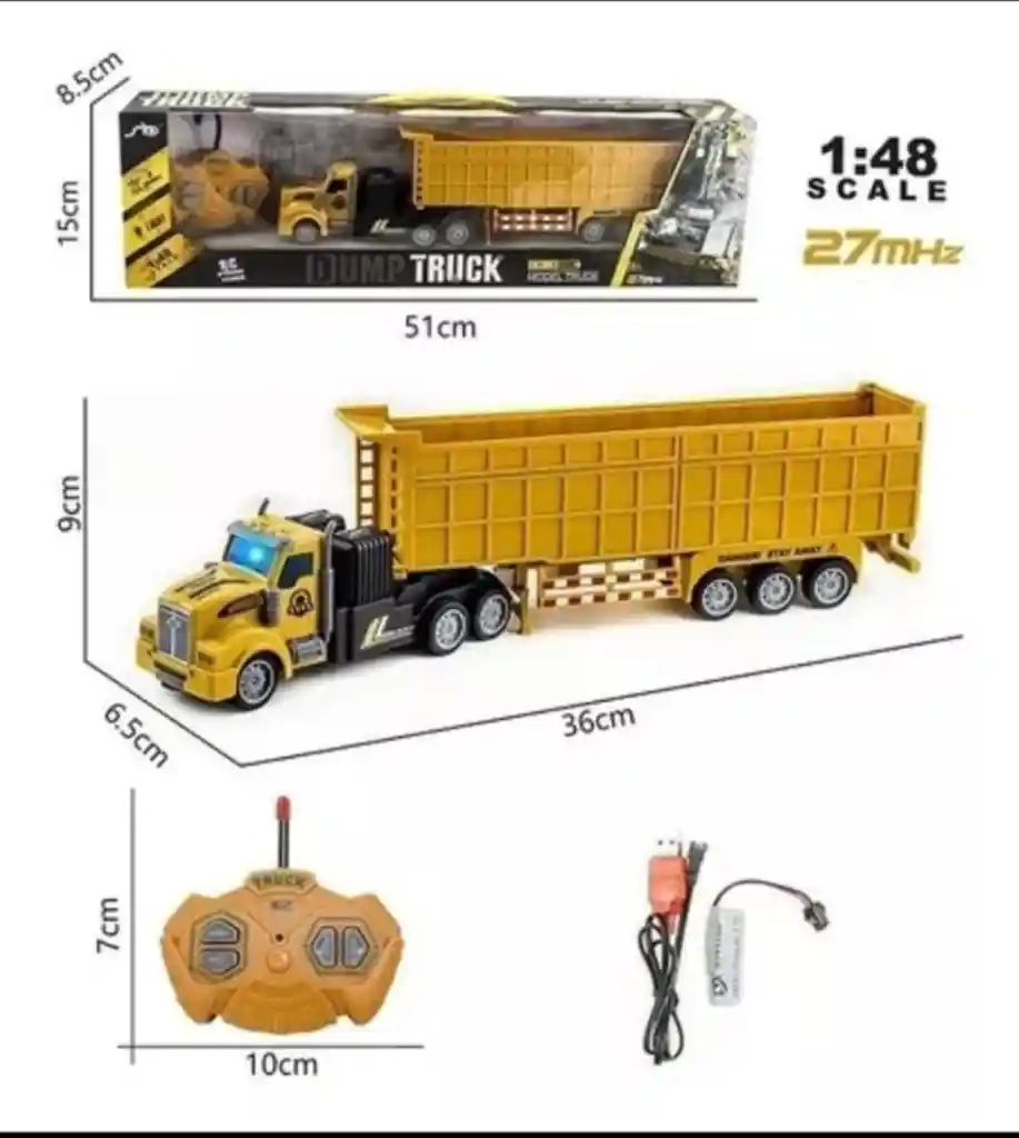 Tractomula Trialer Con Control Remoto Bateria Recargable