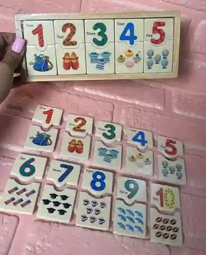 Juegos Didacticos Numeros En Madera Rompecabezas
