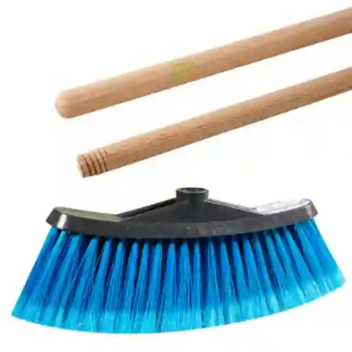 Escoba Suave Economica Con Palo De Madera