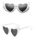 Gafas Mujer Filtro Uv Sol Corazon Blanca Despedida Fiesta