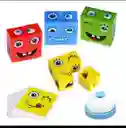 Juego Cubo Rubik Caritas Puzzle Face Cambio De Emociones Juguete Didáctico Niños Niñas