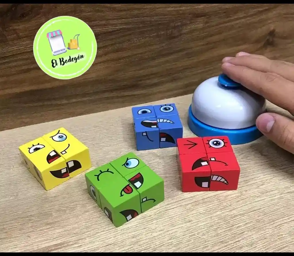Juego Cubo Rubik Caritas Puzzle Face Cambio De Emociones Juguete Didáctico Niños Niñas