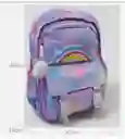 Morral Bolso Mochila Escolar Juvenil Niña Dama Color Azul
