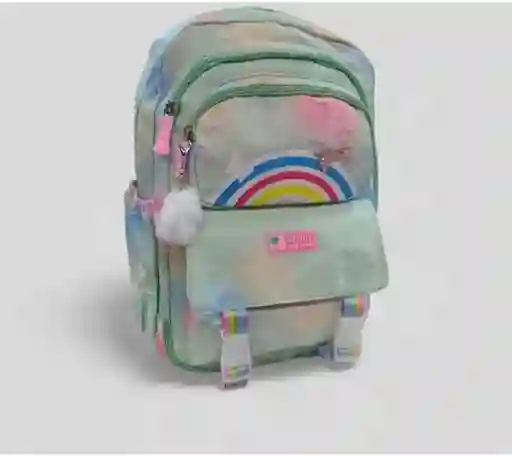 Morral Bolso Mochila Escolar Juvenil Niña Dama Color Verde
