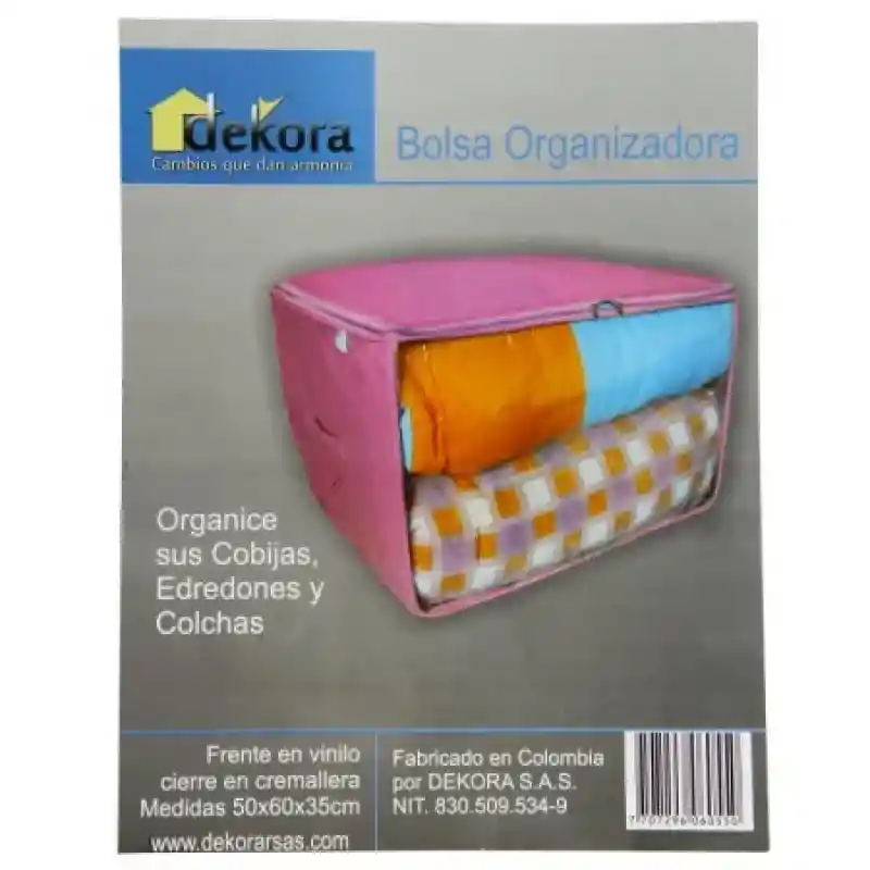 Bolsa Organizadora. Para Organizar Cobijas, Edredones y Colchas. Con Cremallera de Nylon. Sku 7707296060550