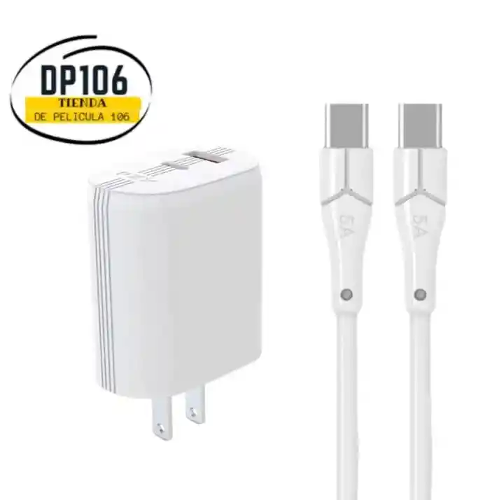Cargador Carga Rapida Doble Puerto 20 W Tipo C