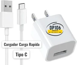 Cargador Tipo C Carga Rapida Blanco
