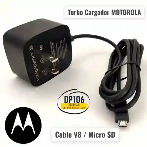 Motorola Turbo Cargador Entrada V8
