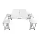 Mesa Plegable De Aluminio Con 4 Sillas F13