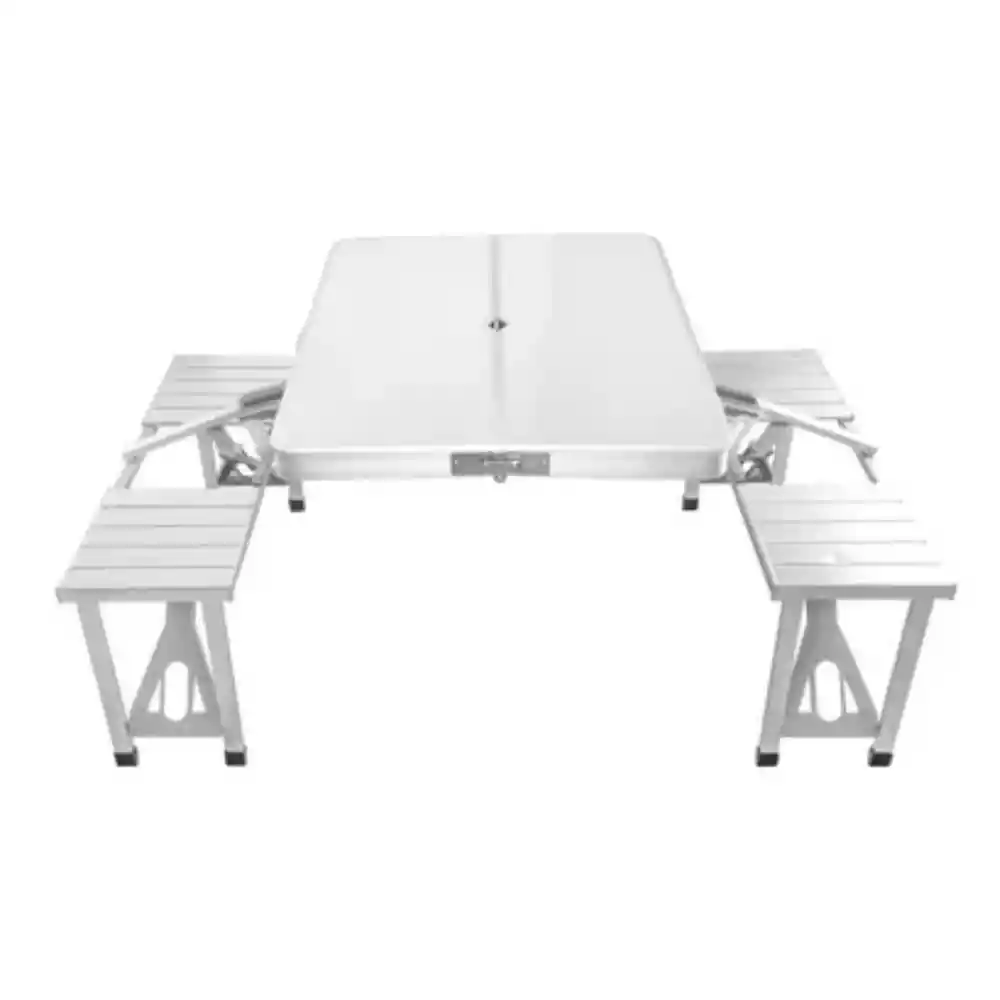 Mesa Plegable De Aluminio Con 4 Sillas F13