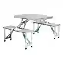 Mesa Plegable De Aluminio Con 4 Sillas F13