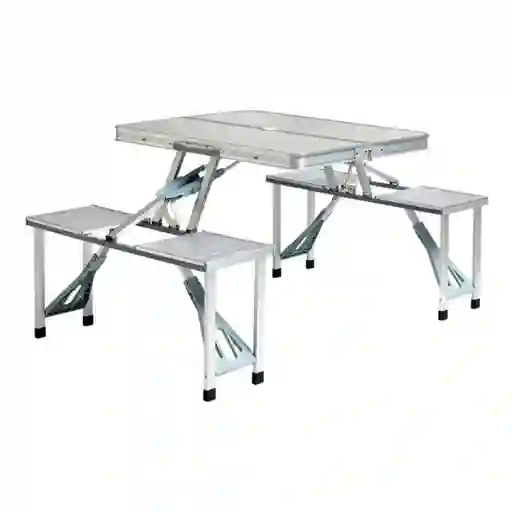 Mesa Plegable De Aluminio Con 4 Sillas F13