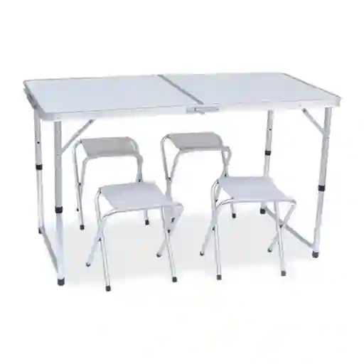 Mesa Plegable Para Camping Con 4 Sillas F11
