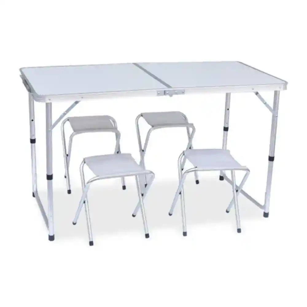 Mesa Plegable Para Camping Con 4 Sillas F11