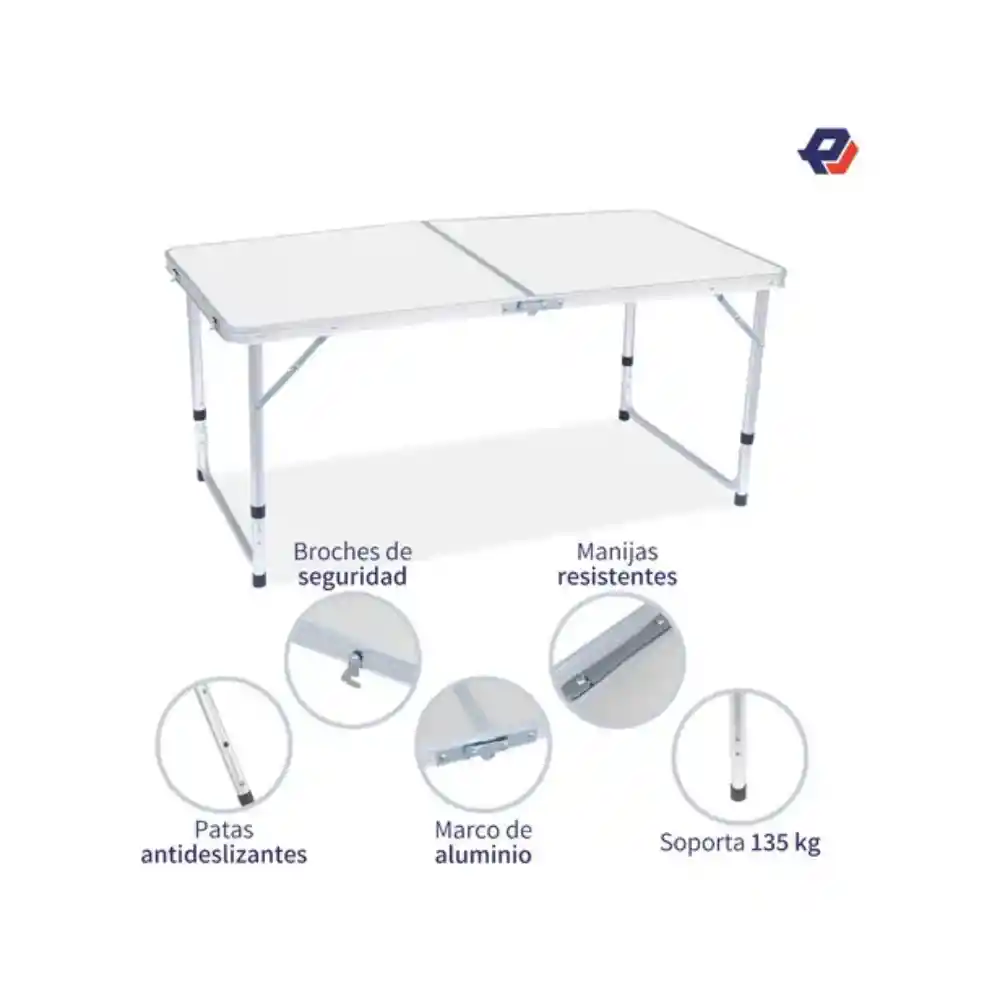 Mesa Plegable Para Camping Con 4 Sillas F11