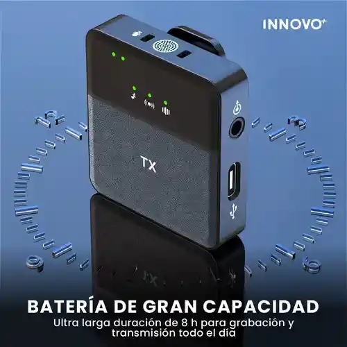 Micrófono De Solapa Profesional Inalámbrico Audio Claro Reducción De Ruido Compatible Android Y Ios