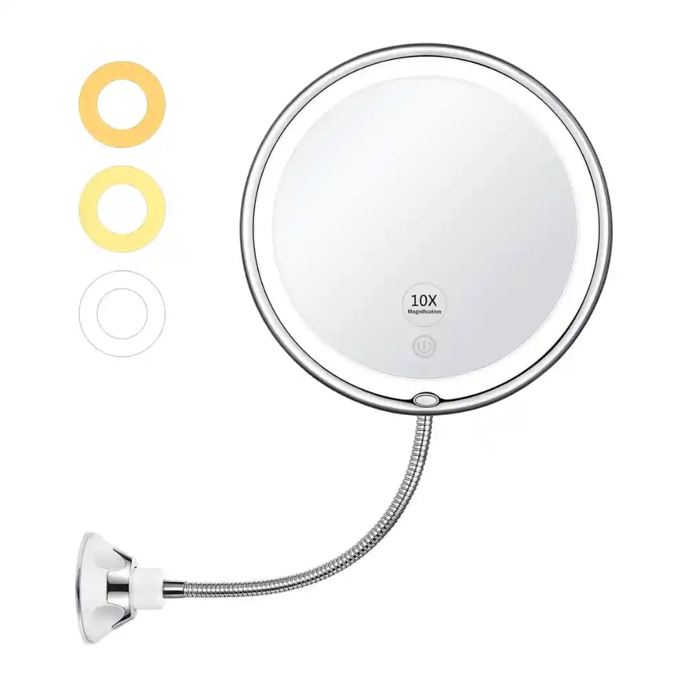 Espejo Flexible Con Aumento Y Luz Led A08
