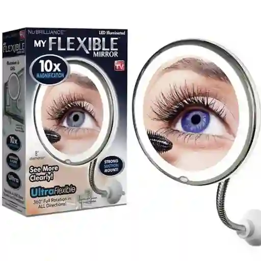 Espejo Flexible Con Aumento Y Luz Led A08