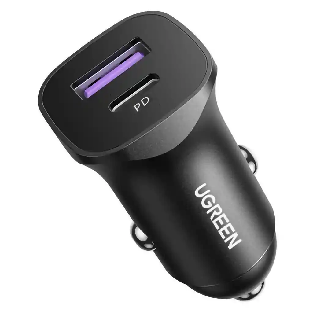 Cargador Doble Carro 30w Usb-c Pd + Usb-a Ugreen Ec305