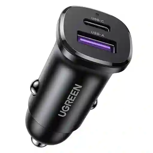 Cargador Doble Carro 30w Usb-c Pd + Usb-a Ugreen Ec305