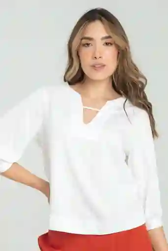 Blusa Malanhi Color Blanco Crudo Talla L