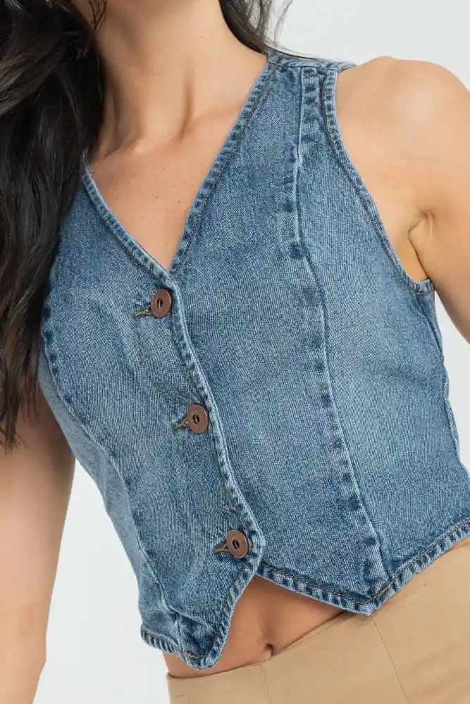 Chaleco Bucarest Color Azul Medio Talla Xs
