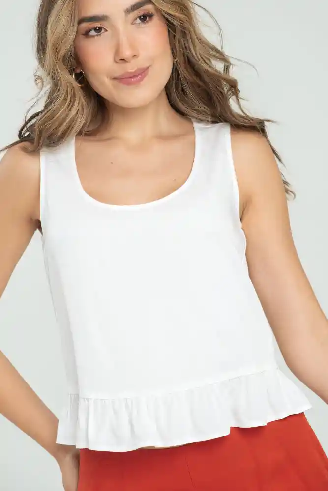 Blusa Malai Color Blanco Crudo Talla M