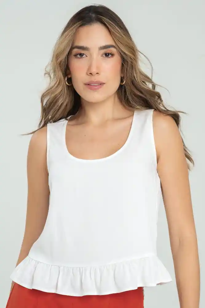 Blusa Malai Color Blanco Crudo Talla Xs