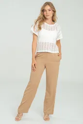 Pantalon Maurie Color Beige Oscuro Talla 14