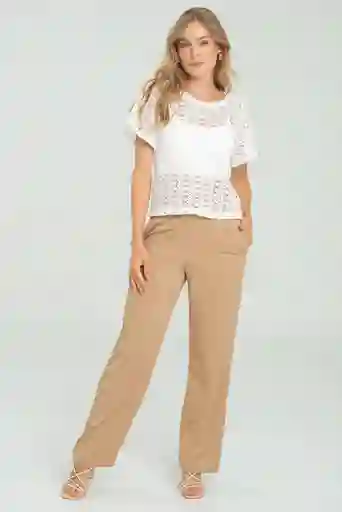 Pantalon Maurie Color Beige Oscuro Talla 14