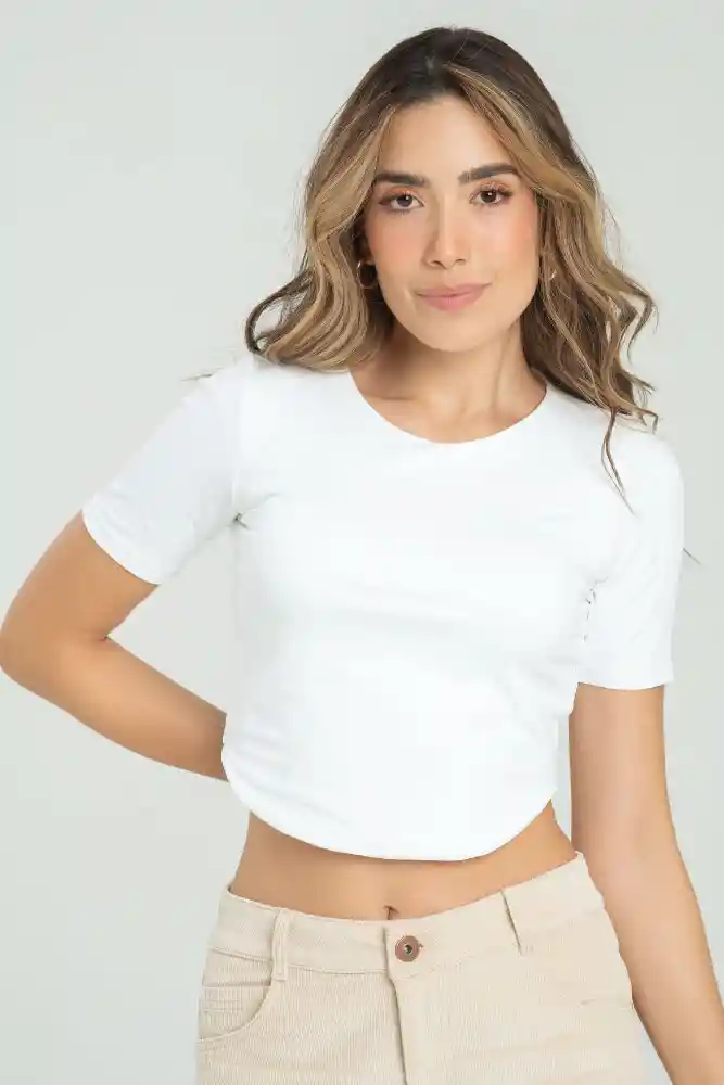 Top Abigail Color Blanco Crudo Talla M