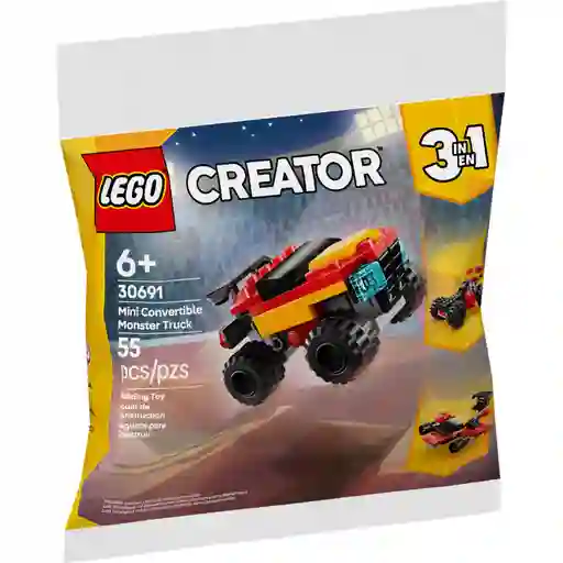 Juego Construcción Lego Monster Truck 55 Piezas Para Niños