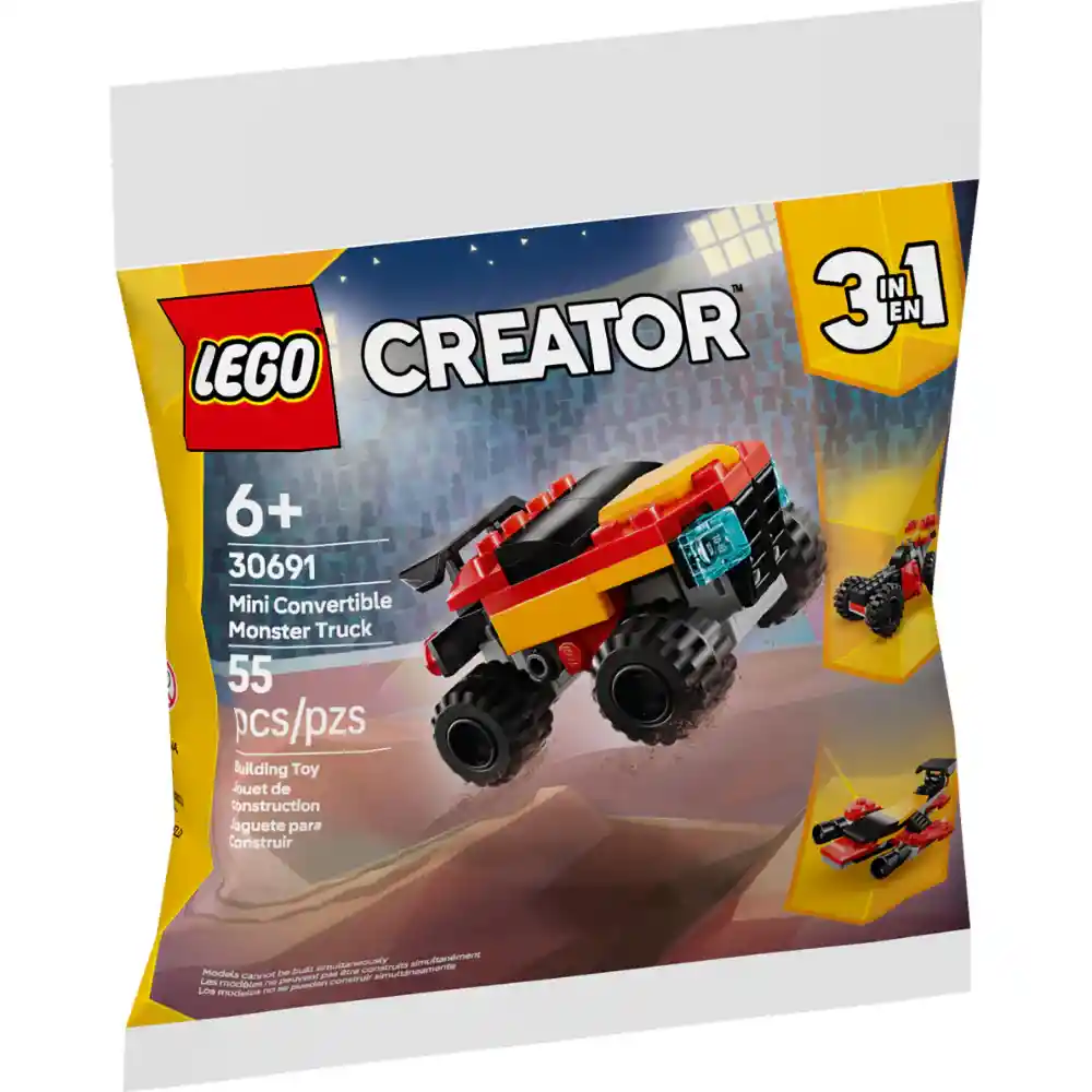 Juego Construcción Lego Monster Truck 55 Piezas Para Niños