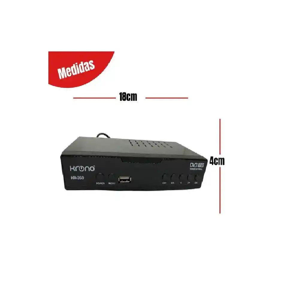 Decodificador/receptor Krono Kr358 De Terrestre Con Señal Digital