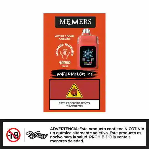Memers 40000 Puffs - Vape Desechable - Watermelon Ice