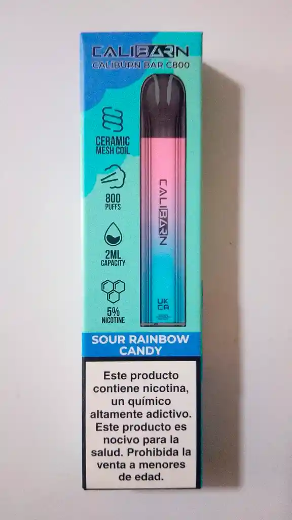 🍬 Vape Caliburn Bar C800 – Sour Rainbow Candy 🌈
