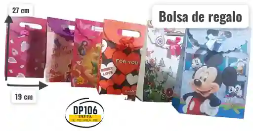 Bolsa De Regalo Diseño Mujer 27 X 19 Cm X 1 Und
