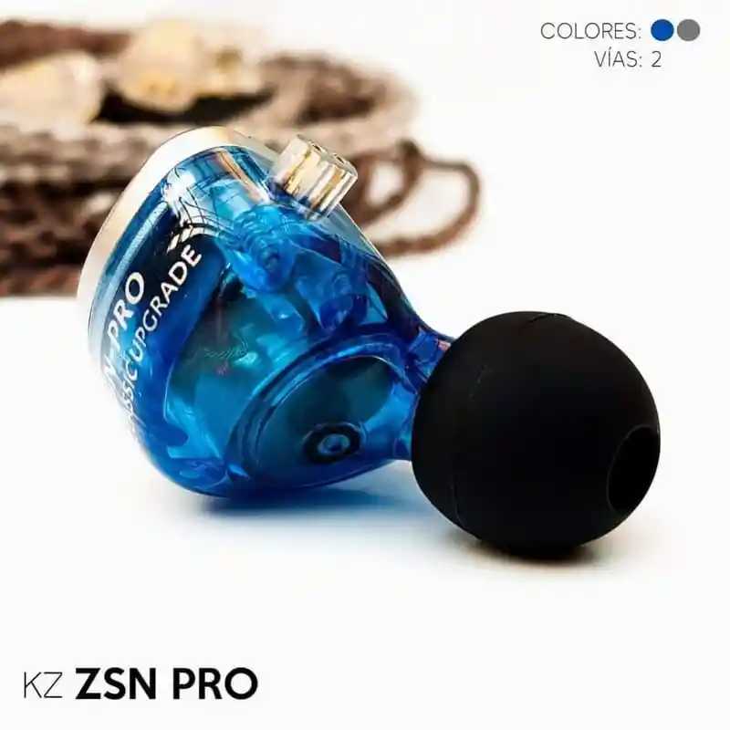 Kz Zsn Pro X Azul – Hifi Potente + Micrófono | Diseño Metálico Premium