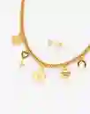 Collar Multicharms Made Of Luck + Aretes Avemaría X Ters